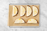 Assemble the quesadillas 