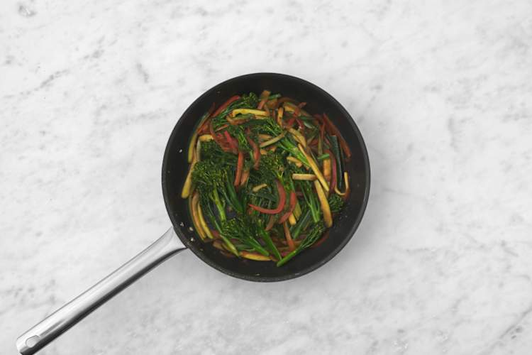 Cook the veggies