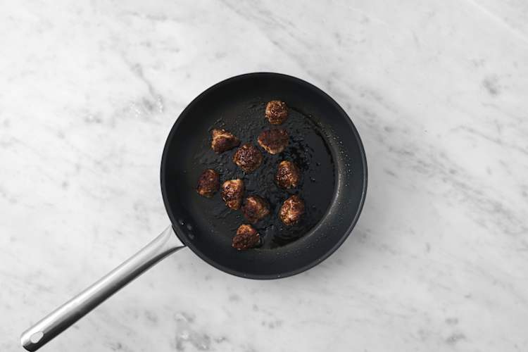 Cook the meatballs
