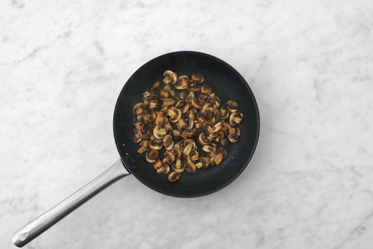 Fry the Chicken and Mushrooms