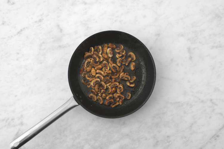 Fry the Chicken and Mushrooms