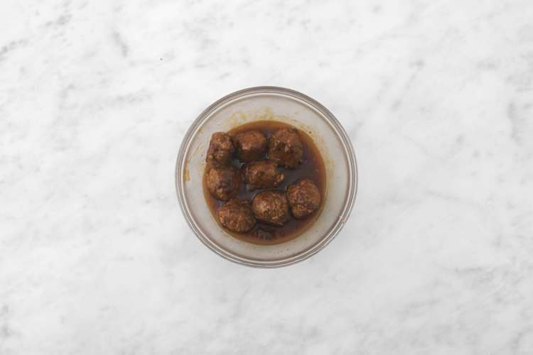 Form and roast Beyond Meat® meatballs