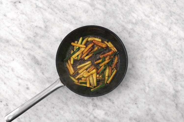 Cook the zucchini