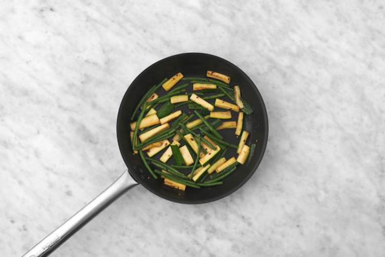 Cook the veggies