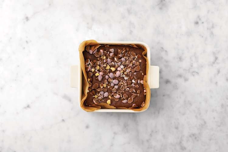 Bake the brownie
