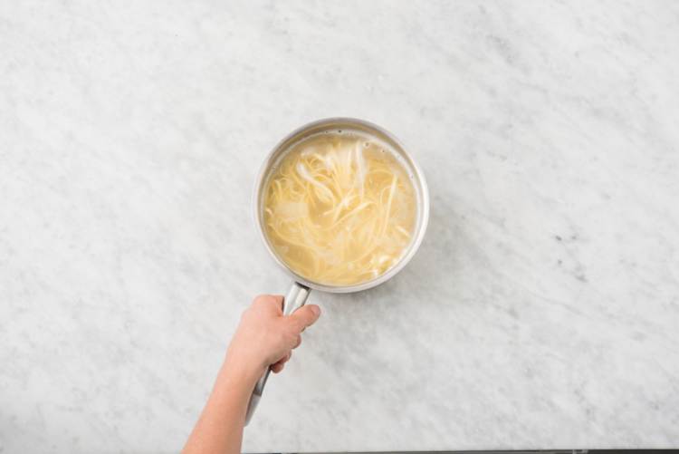 Get prepped & cook the pasta