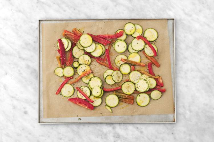 Roast the veggies