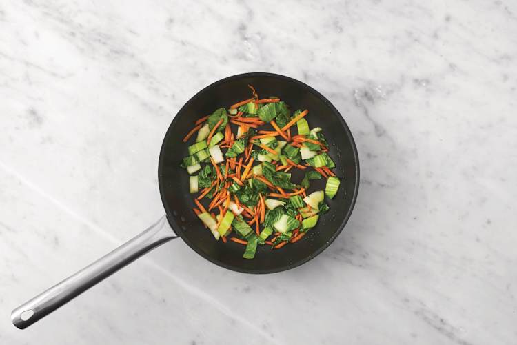 Cook the veggies 