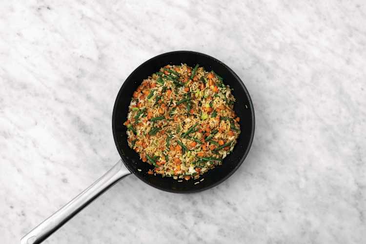 Cook the veggies