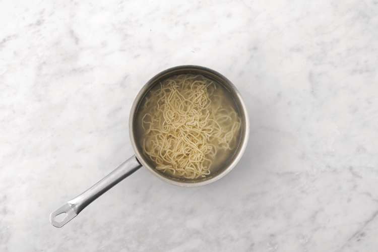 Cook the egg noodles