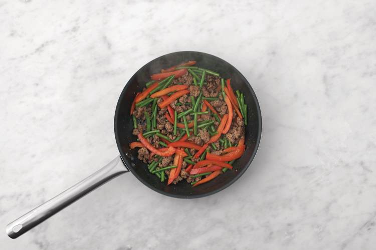 Start the stir fry