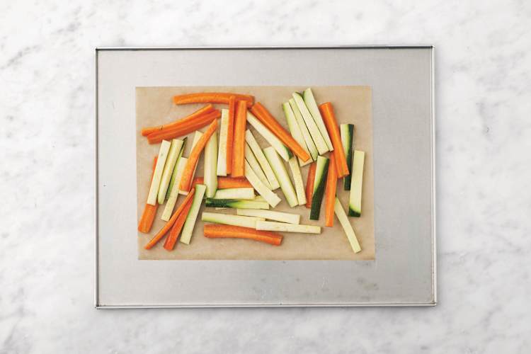 Bake veggie fries
