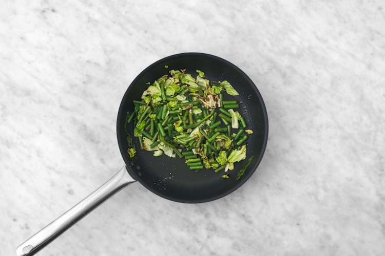 Cook the veggies