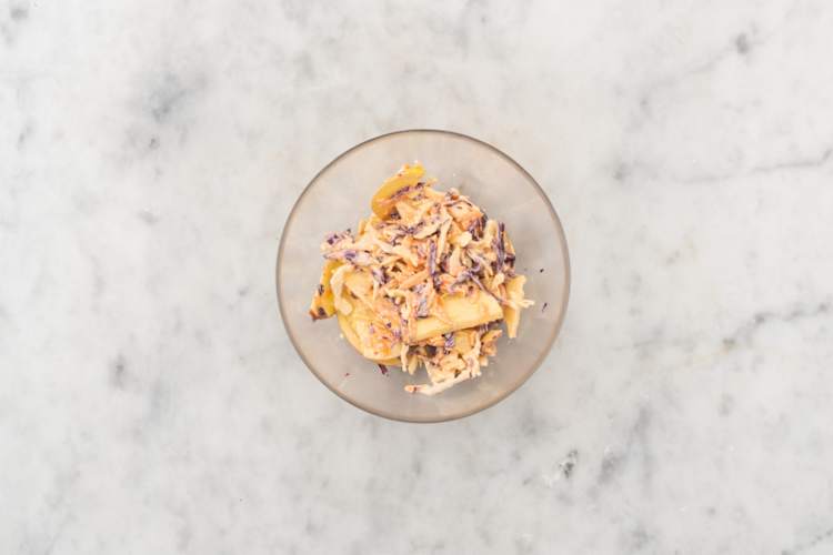 Finish the slaw & rice