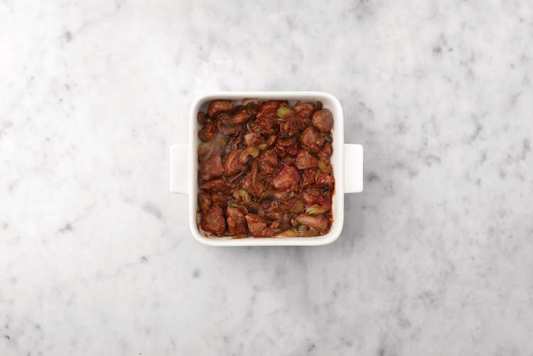 Bake the pie filling