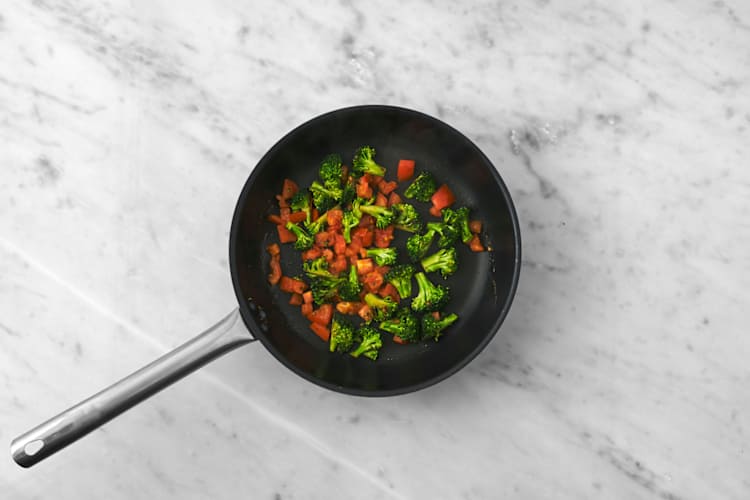 Cook the veggies