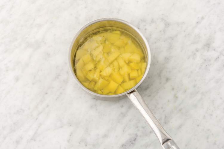 Start the potatoes