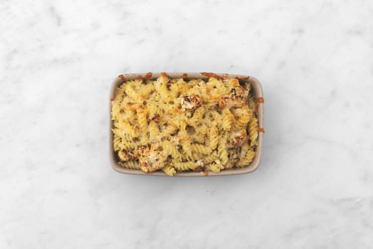 Make the sauce and bake the pasta