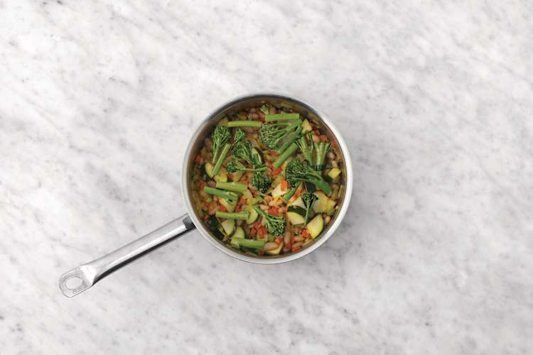 Cook the veggies
