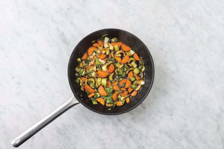 Cook the veggies