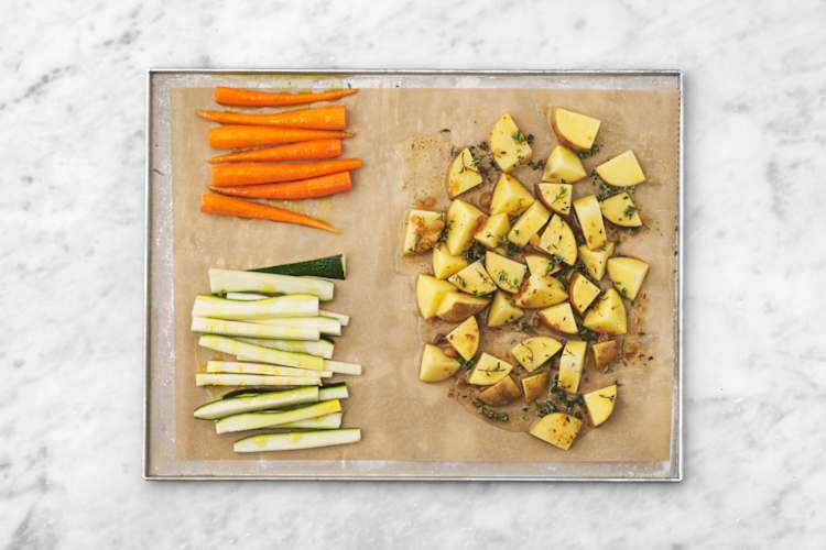 Roast the veggies & potato