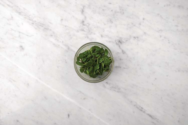 Toss the spinach