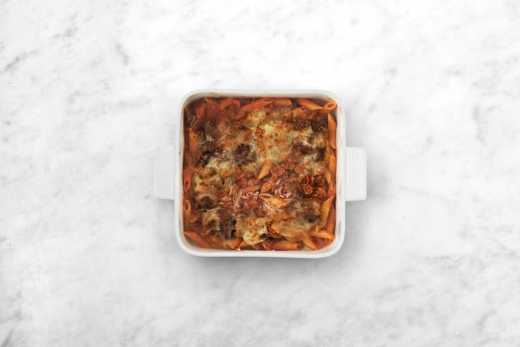 Grill the pasta bake