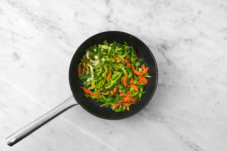 Cook the veggies