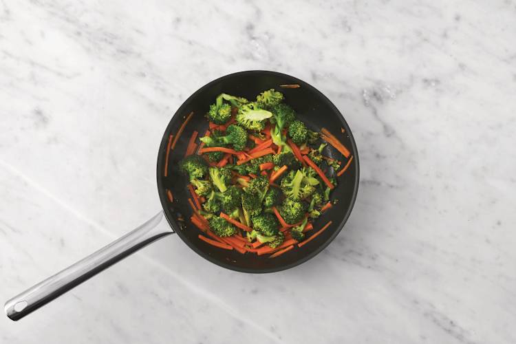Cook the veggies