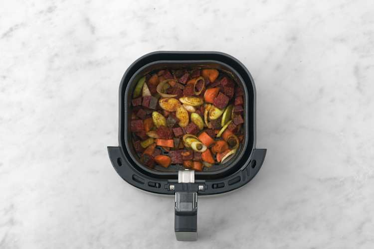 Cook the veggies 