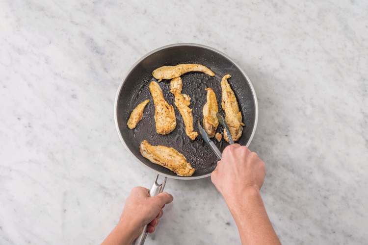 Cook the chicken Toss