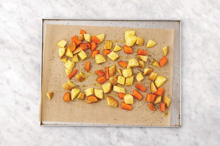 Roast the veggies