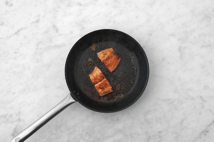Cook the salmon