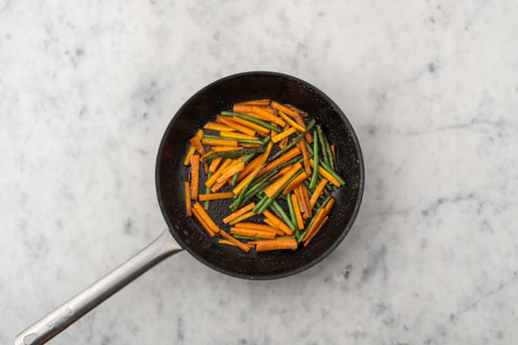 Cook the veggies 