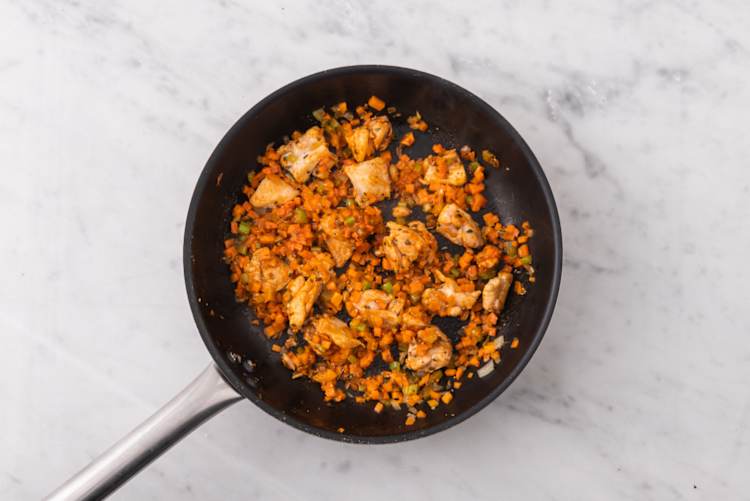 Cook the chorizo