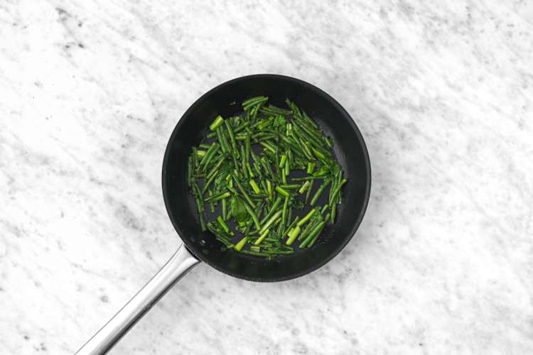 Cook the greens