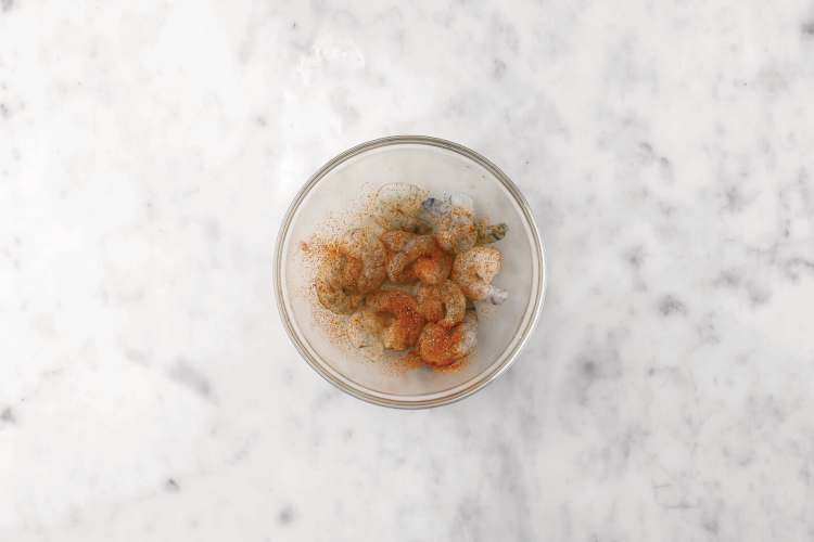 Flavour the prawns