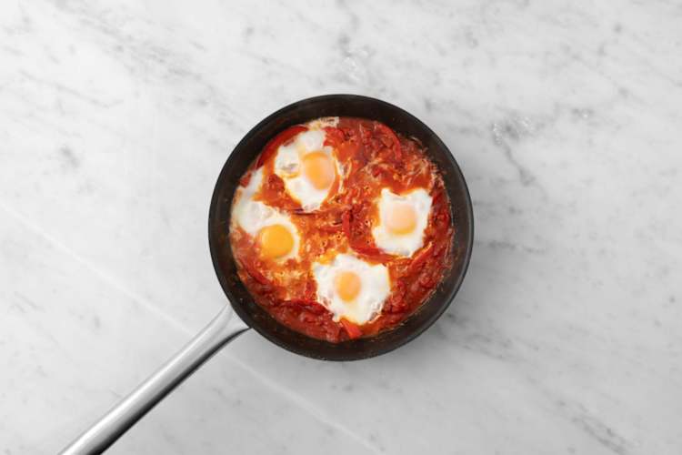 Poach the eggs