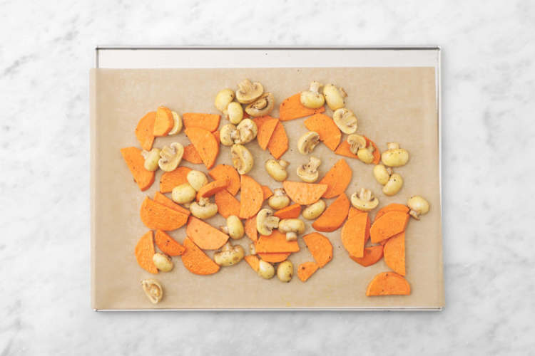 Gemüse backen
