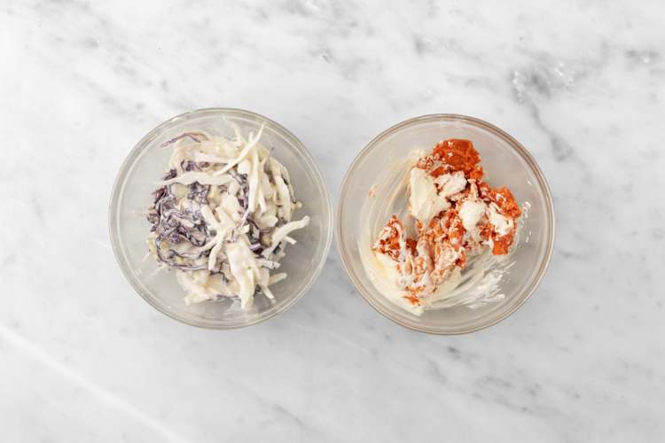 Make the Slaw and Sauce