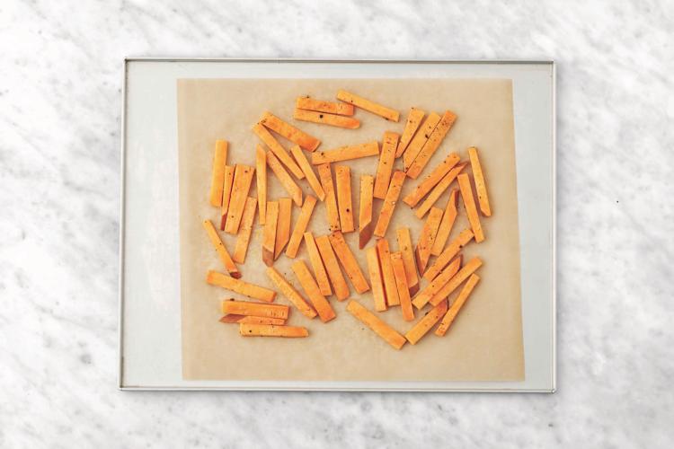 Bake the fries