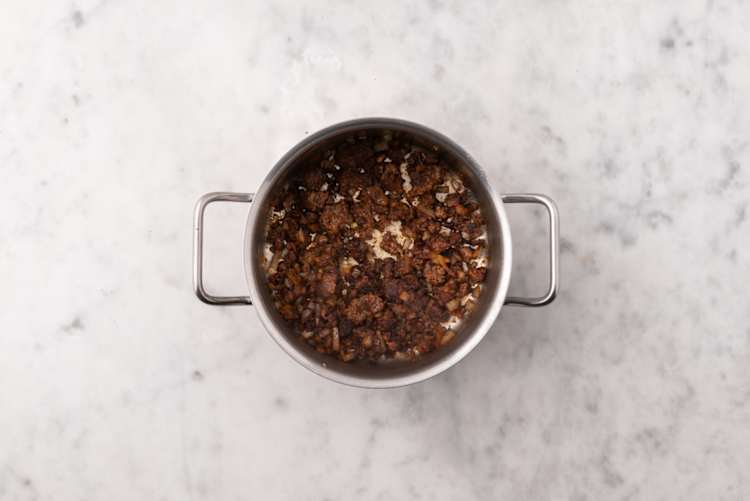 Cook plant-based protein shreds
