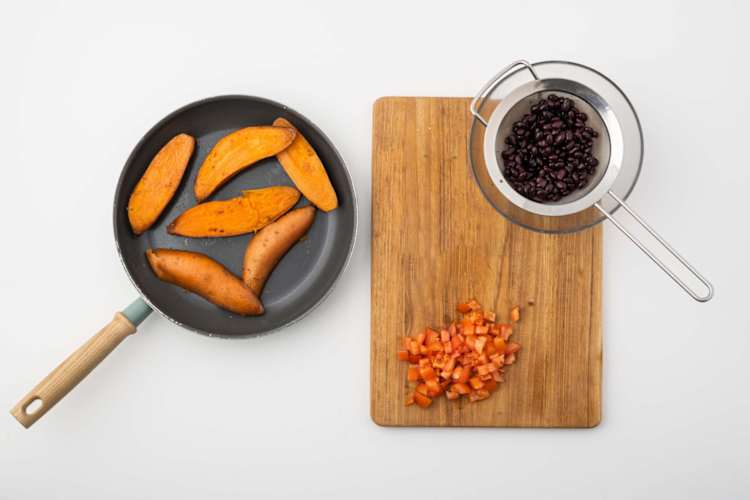 Zoete aardappel bakken