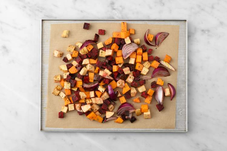 Roast the veggies