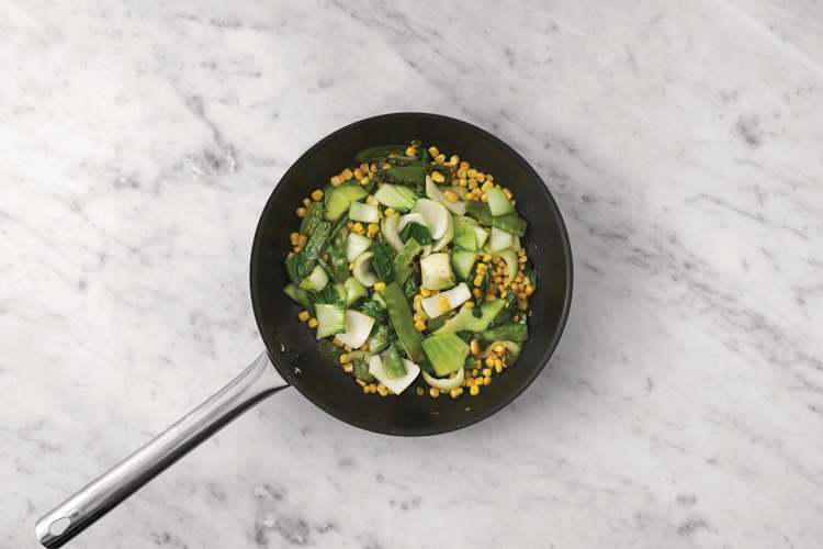 Cook the veggies