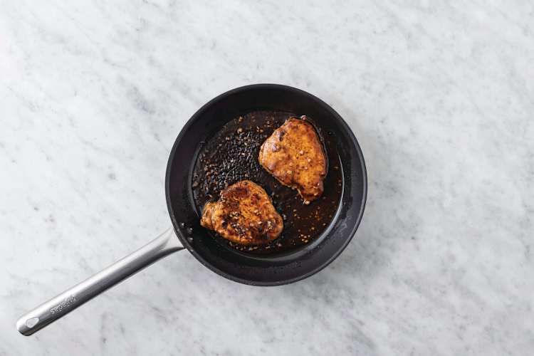 Glaze the pork