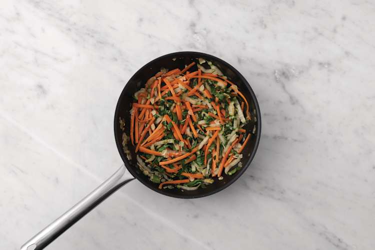 Cook the veggies