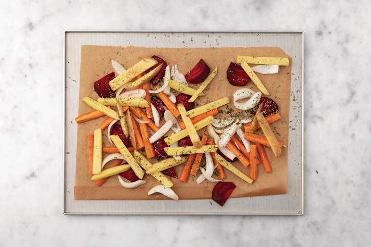 Roast the veggies