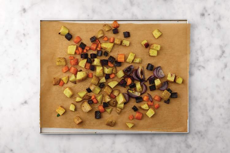 Roast the veggies