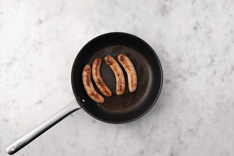 Bake the sausages